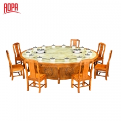 AOPA luxury Wood Malaysia Round Rotating Dining Table Z36