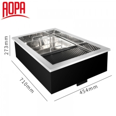 AOPA Korean Smokeless Electric BBQ grill and Hot pot 2 in 1 DT47
