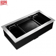 AOPA Smokeless Hot Pot and teppanyaki grill 2 in 1 DT48