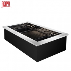 AOPA Smokeless Hot Pot and teppanyaki grill 2 in 1 DT48